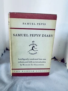 Samuel Pepys Diary Intro. Richard Le Gallienne The Modern Library 1923 w/ DJ - Picture 1 of 9