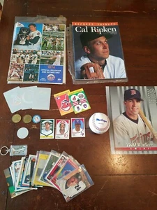 Baseball Memorabilia Lot Stickers Cards Keychain Hologram Button Ripken Jr A-Rod - Picture 1 of 10