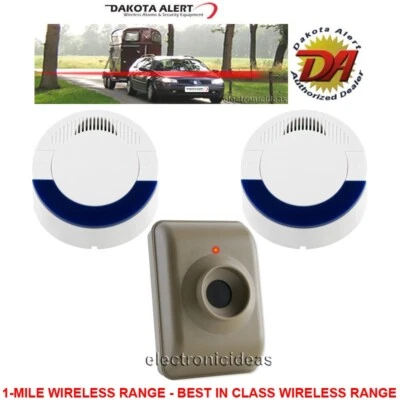 DAKOTA ALERT DCMA-4000 WIRELESS MOTION SENSOR DRIVEWAY SECURITY ALARM 2 RECEIVER - Image 1 of 4
