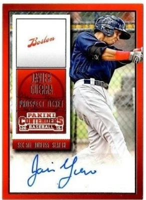 2015 Panini Contenders Baseball Javier Guerra #24 Autograph Red Sox, Padres - Image 1 of 2