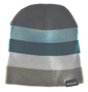 Cuglog Rushmore Striped Beanie Beanie Khaki Ivory Mint Charcoal Gray - Picture 1 of 1