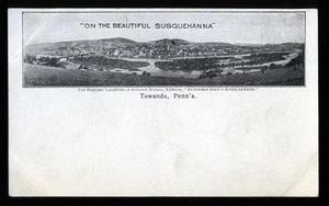 1898-1907 Privatpostkarte Panorama Towanda, PA, Susquehanna, ungelaufen - Bild 1 von 2