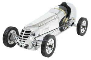 BB Korn Silver 1930s Tether Car Aluminum Model 21" Replica Racing Spindizzy New - Picture 1 of 6