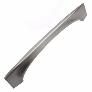 GlideRite 6-1/4" CC Modern Slim Curved Bar Pull Satin Nickel - 21243-160-SN-1 - Picture 1 of 5