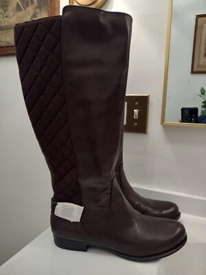 Botas de montar altas Isaac Mizrahi de cuero marrón (talla EE. UU. 9,5 M para mujer) nuevas Foto 1 de 4