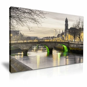 River Liffey Vater Mathew Brücke Dublin Irland Leinwandbild 76x50cm - Bild 1 von 2