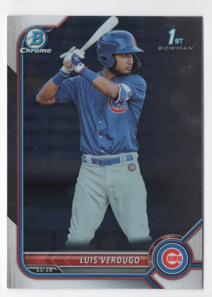 2022 Bowman Draft Chrome Luis Verdugo Chicago Cubs #BP-147 R102 - Image 1 of 2
