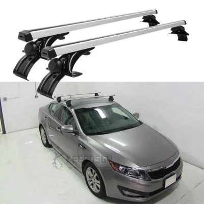 Portaequipajes de carga de aluminio barra transversal portaequipajes de techo de coche 48" para Kia Optima Forte Foto 1 de 4