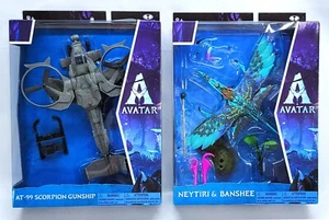 Set of 2 AVATAR World of Pandora Neytiri & Banshee w/ AT-99 Scorpion Gunship - Picture 1 of 6