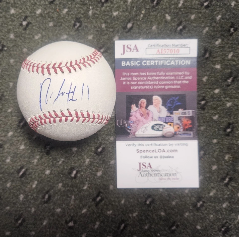 Jose Ramirez Cleveland Guardians Signed MLB Baseball JSA - Image 1 of 1
