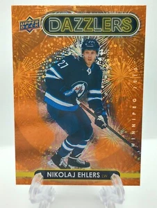 2021-22 Upper Deck Series 2 Dazzlers Orange DZ-99 Nikolaj Ehlers Winnipeg Jets - Picture 1 of 2