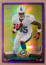 Mike Gillespie RC 2013 Topps Chrome Purple Refractor Football Card 176/499
