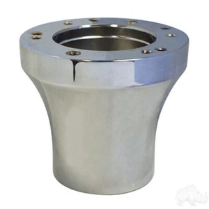 EZGO (All) / Club Car DS (Pre-1984) Golf Cart Steering Wheel Adapter - (Chrome) - Imagen 1 de 2
