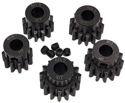 NHX RC MOD1.5 8mm Bore Hardened Steel Pinion Gears: 11T, 12T, 13T, 14T, 15T - Image 1 of 2