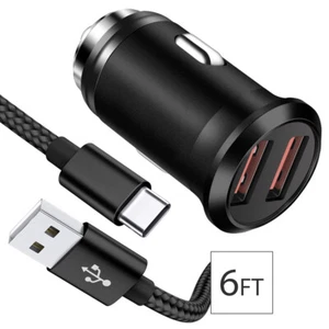 Dual USB Fast Car Charger Adapter for iPhone 16 15 Pro Max /Galaxy S23 S22 Ultra - Picture 1 of 19