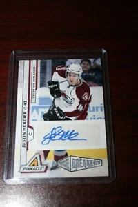 Pinnacle Ice/Breakers JUSTIN MERCIER 242/299 COLORADO AVALANCHE AUTO - Picture 1 of 1