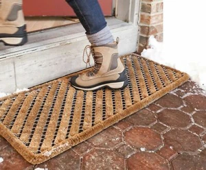Heavy Duty Boston Door Mat Doormat Scraper Indoor Outdoor Wire Brush Coir Mat - Picture 1 of 13