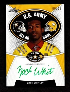 2014 Leaf Army All American Bowl Tour ZACH WHITLEY Green Ink Autograph 06/25 - Bild 1 von 2