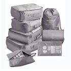 8 Set Gray Luggage Organizers Clear Organizer Bags  Suitcases