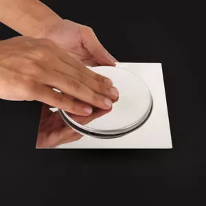 "Desagüe de piso de ducha inodoro baño inserto de azulejos desodorante desagüe de piso 15""X15""" - Imagen 1 de 8