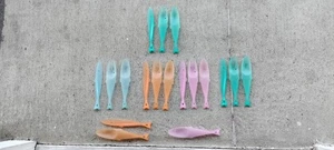 UNBRANDED Camping Plastic MultiColor Fish-Shaped Cutlery/Utensils, 1-18 Ct, New - Picture 1 of 6