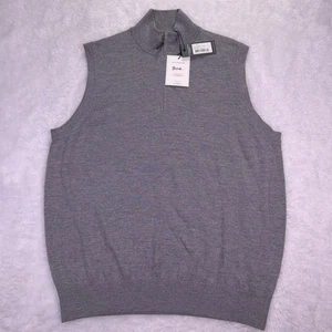 NEW Fairway & Greene Baruffa 100% Merino Wool 1/4 Zip Golf Vest Mens Medium NWT - Picture 1 of 3