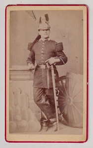 CDV Pestre à Clermont-Ferrand - MILITAIRE 23e Dragons - Vintage print c.1880 - Picture 1 of 2