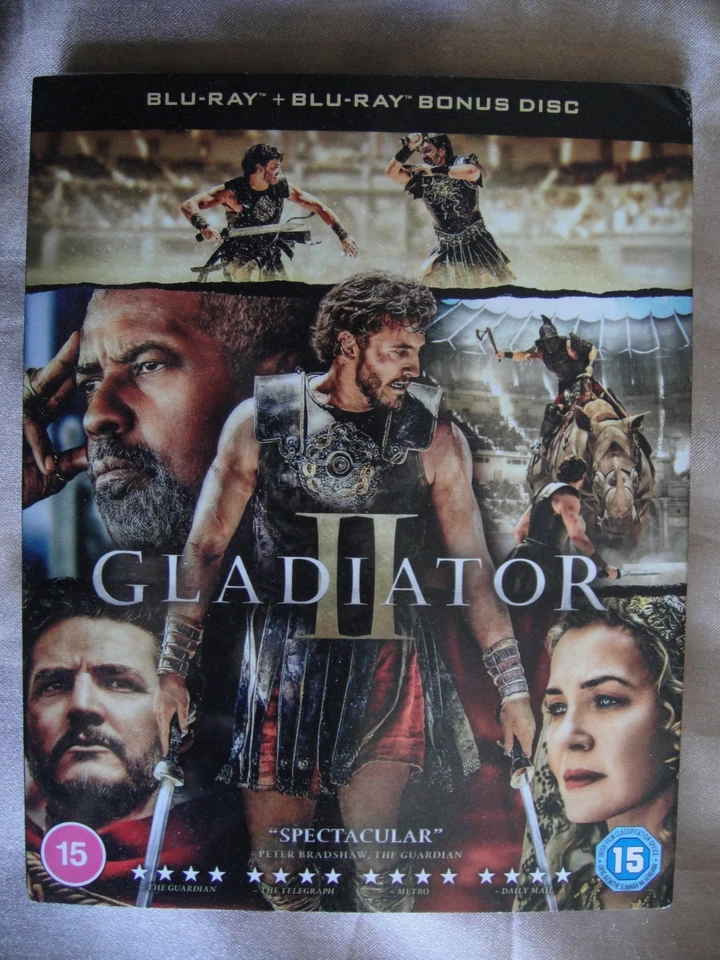 Gladiator II BLU-RAY (2025) Pedro Pascal, Scott (DIR) cert 15 2 discs ***NEW*** - Image 1 of 1