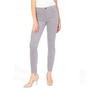 KUT Women Pale Lavender Stretch Cotton Corduroy Velvet Diana Skinny Pants Size 0 - Picture 1 of 3
