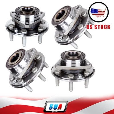 4X Kit de buje de cojinete de rueda delantera trasera para Cadillac SRX 2010 2011 2012 2013 - 2016 Foto 1 de 4