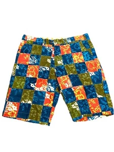 Pantalones Cortos de Golf Loudmouth Madras Para Hombres 40 Azul Verde Floral Bolsillos Cortados Frente Plano - Imagen 1 de 9