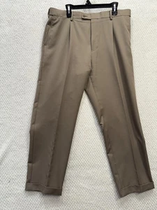 Men's Pants by Saddlebred  Size 38 x 30 Tan Polyester - Picture 1 of 3