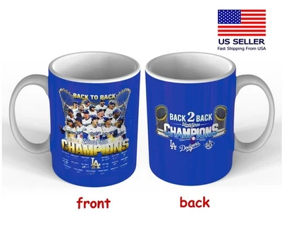 Dodgers Back 2 Back World Series 2024-2025 Champions Coffee Mug - Image 1 of 3