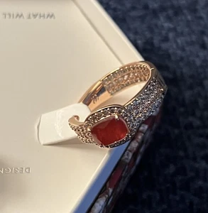 Bomb Party July 2025 Earrings Lab Created Ruby Fused W/genuine Quartz Rose Gold  - Picture 1 of 4