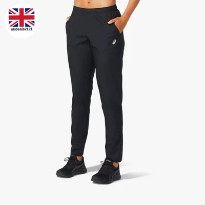 Asics Trousers Women’s M CORE Woven Black Lightweight Reflective Comfortable - Image 1 of 4
