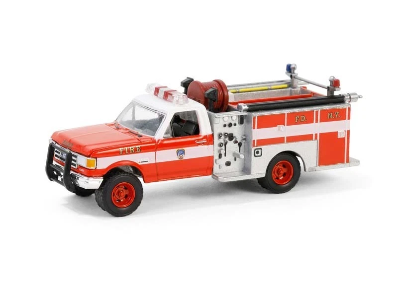 Greenlight 1/64 1987 Ford F-350 Mini Pumper Fire Truck FDNY 160th Annv. 30550