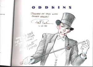 SIGNED x2 DEAN KOONTZ ODDKINS 1ST 1988 w/ORIGINAL DRAWING & DJ - Picture 1 of 2