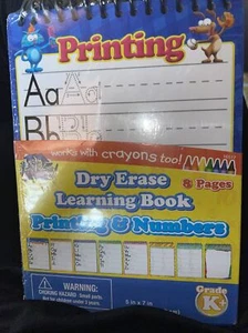 dry erase learning book (printing & numbers) By The Board Dudes For Handwriting - Picture 1 of 2