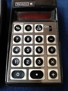 Vintage Sears Calculator Model 72858863 With Case No Cord PARTS ONLY NOT TESTED - Picture 1 of 2