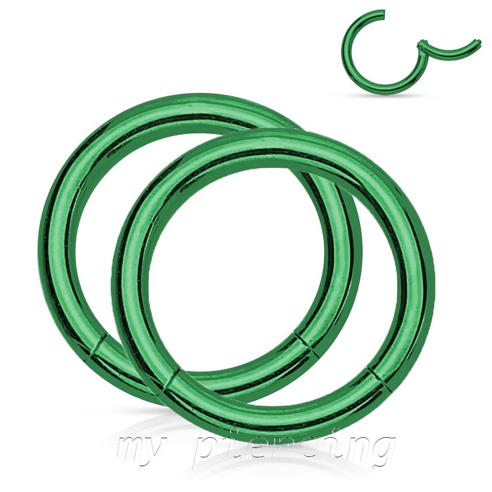 2 piezas. Pendiente anillo segmento sin costuras con bisagras cartílago labret tabique 20G a 8G Foto 1 de 4