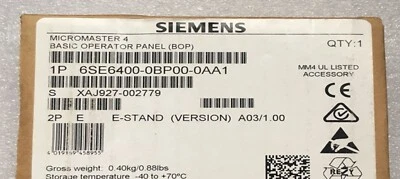 NUEVO EN CAJA SIEMENS 6SE6400-0BP00-0AA1 6SE6 400-0BP00-0AA1 Foto 1 de 2