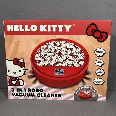 New Seal Sanrio Hello Kitty 3 In 1 Robot Vacuum Cleaner Red Sweeps Mops Kawaii - Image 1 of 4