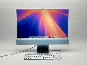 Apple iMac 24" M1 8-Core CPU 8-Core GPU 8GB RAM 512 GB SSD BLAU refurbished - Bild 1 von 6