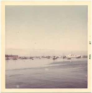 Serene View of Boats at Fisherman's Wharf Monterey California 1967 Found Photo - Picture 1 of 2