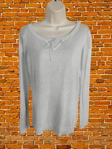 BANANA REPUBLIC MEDIUM SILVER JUMPER SWEATER PULLOVER WOMEN METALLIC KNIT CASUAL - Picture 1 of 5