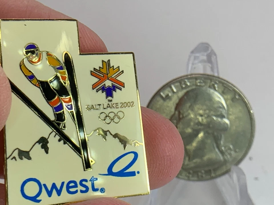 Prendedor de colección Olympic Memorabilia Salt Lake 2002 QWEST salto esquí T-2724 Foto 1 de 1