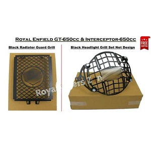 Royal Enfield Interceptor 650 / GT 650 – Headlight & Radiator Guard Grill Combo - Picture 1 of 8