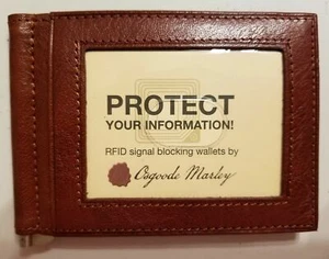 Osgoode Marley RFID Blocking Money Clip Mens Sienna Leather Wallet 1121 - Picture 1 of 9