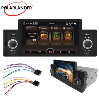 5" Reproductor MP5 USB/AUX Radio de coche FM Bluetooth IPS Pantalla táctil 1 Din - Imagen 1 de 4
