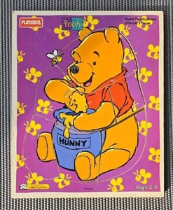 Vintage PlaySkool Winnie The Pooh's Favorite Snack Wooden Puzzle 674-04 Disney - Picture 1 of 6